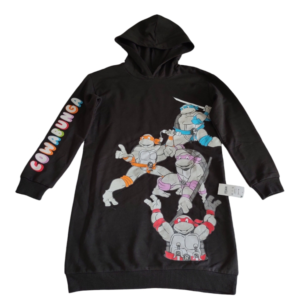 Ninja Turtle XL(14-16) Youth Cowabunga Hooded Sweatshirt Dress